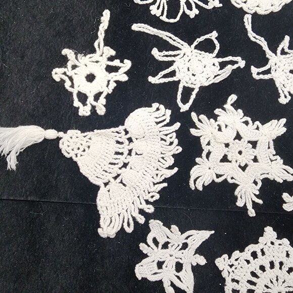14 Handmade Crochet Snowflakes and Stars Christmas Ornaments Window Decor - Picture 6 of 8